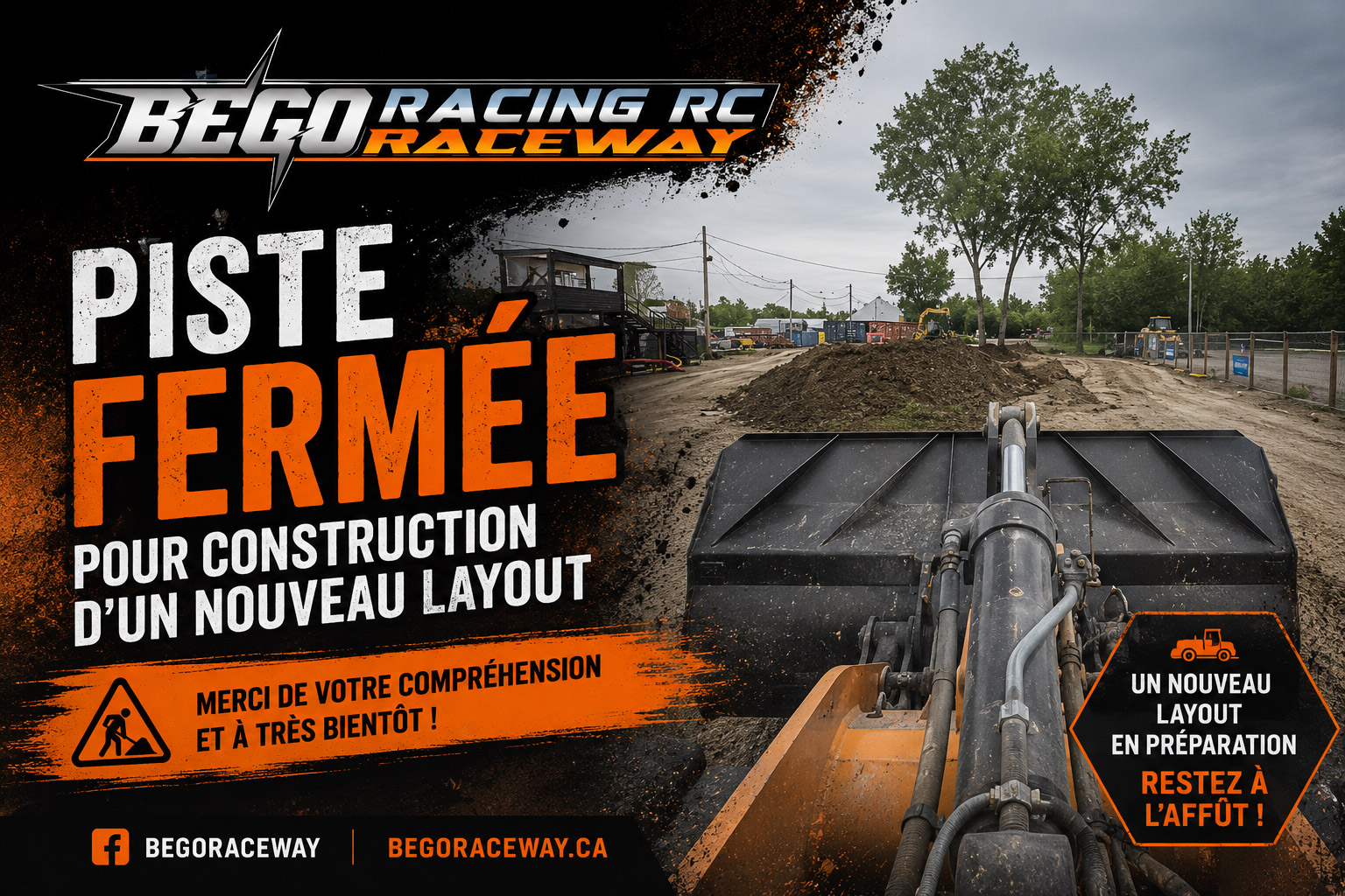 Fermeture de la piste de compétition — Nouveau layout en préparation pour la Québec Classic 2026